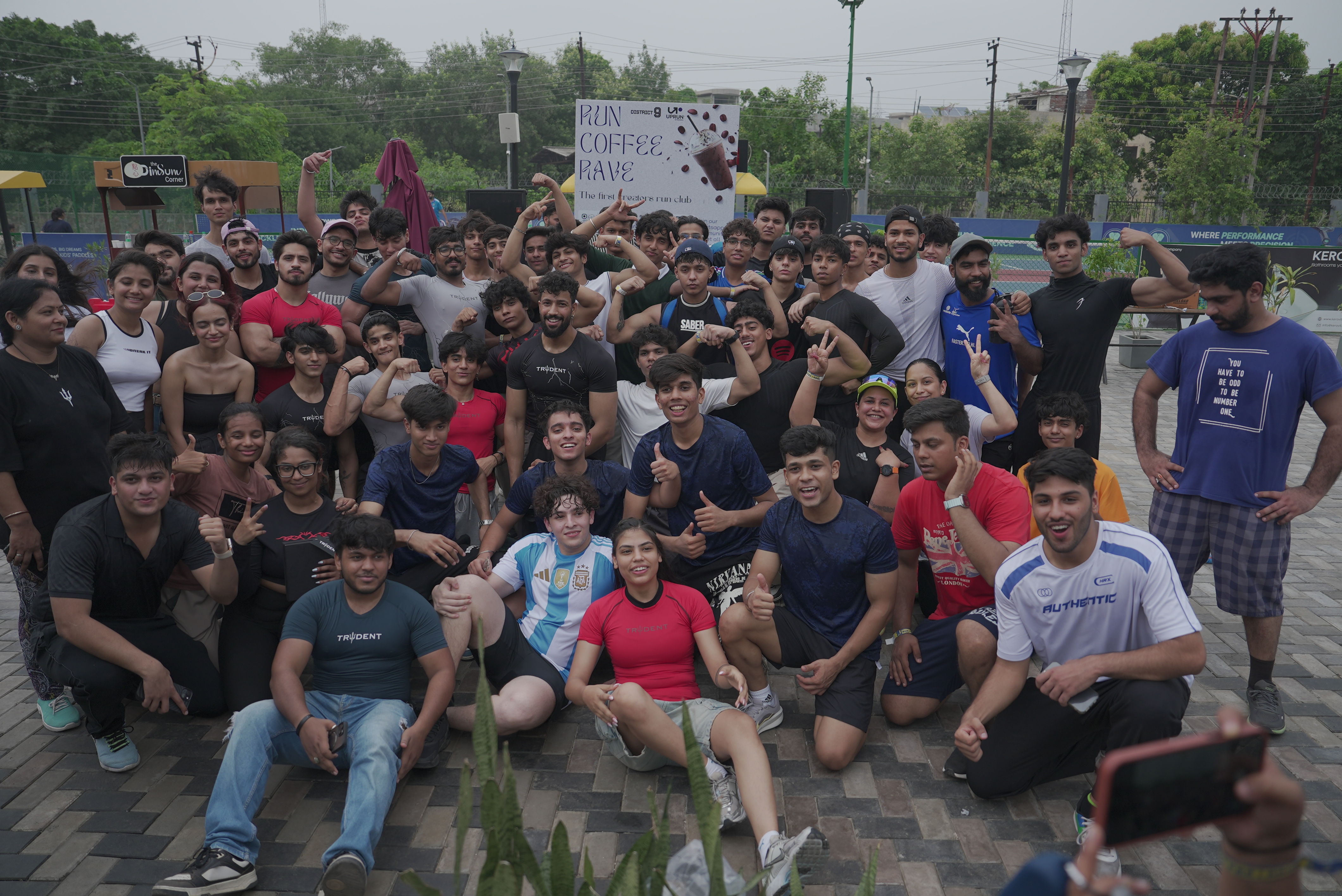 Uprun members gathered at a community event
